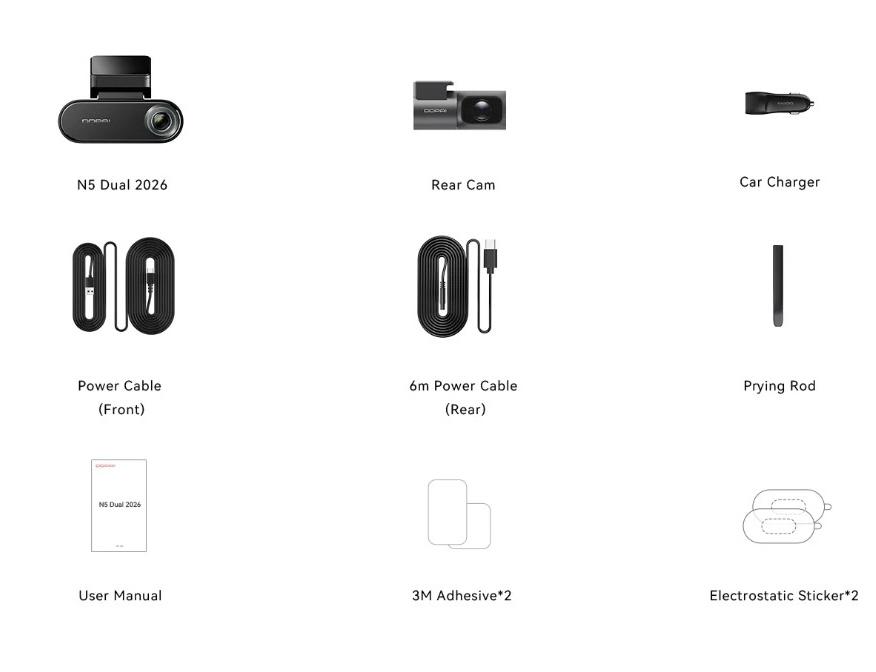 N5 Dual  - 2026 4K Dash Cam